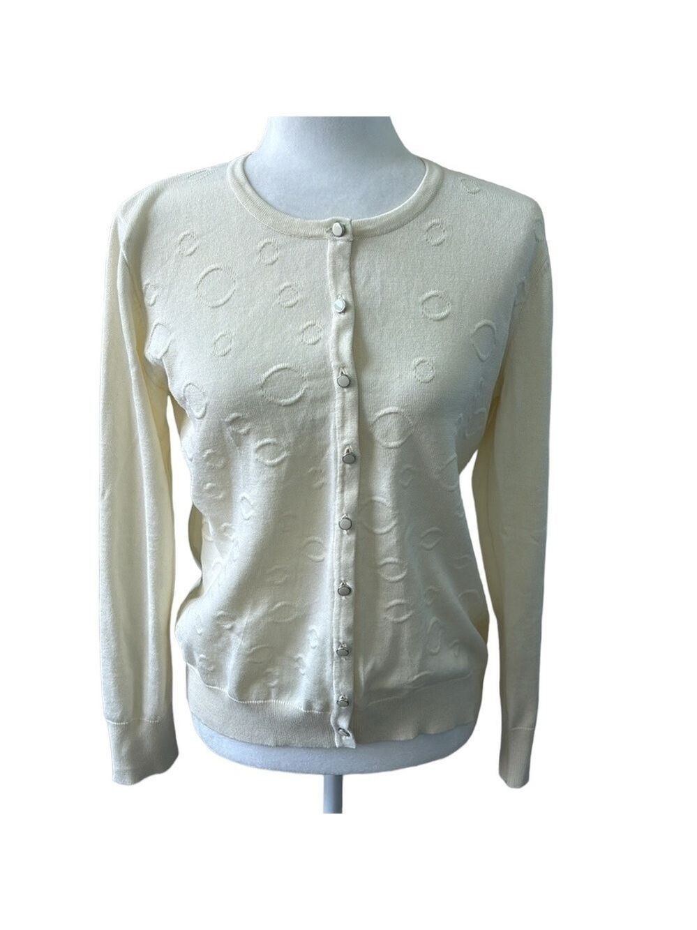 Allison + Zoe Ivory Button down Cardigan Size Small